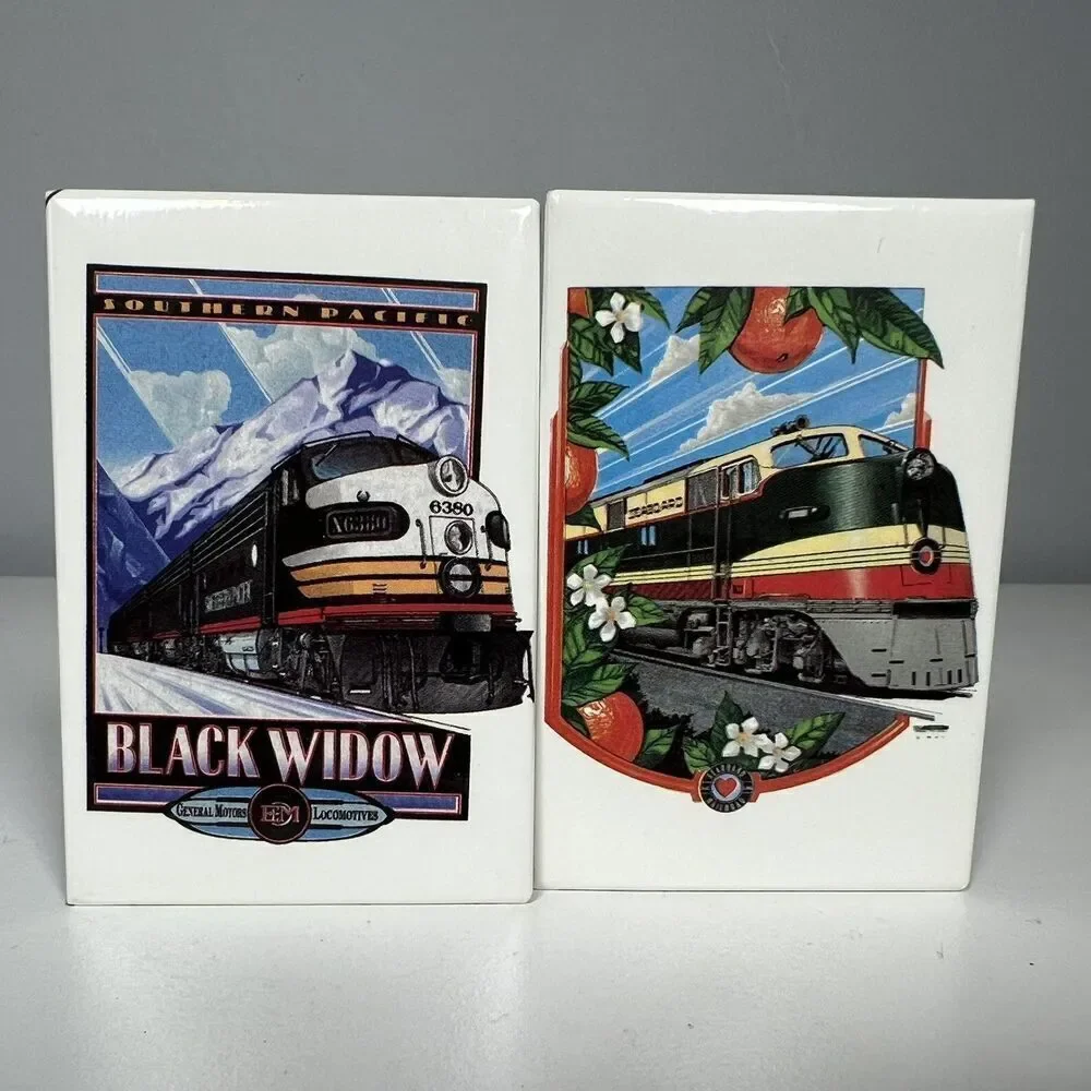 Refrigerator Fridge Magnets Seaboard Railroad And Black Widow GE Locomotives